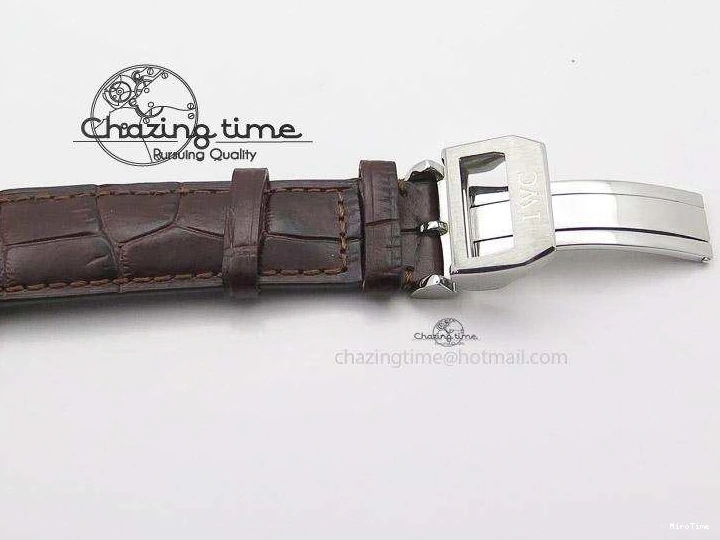 MIROTIME 0504 Pilot Chrono SS 3878 Gray Dial on Brown Leather Strap A Resilient 7395